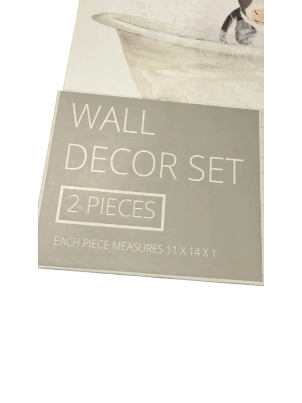 Wall Decor Set 2 Pieces 11x14 Beige White Farmhouse Art